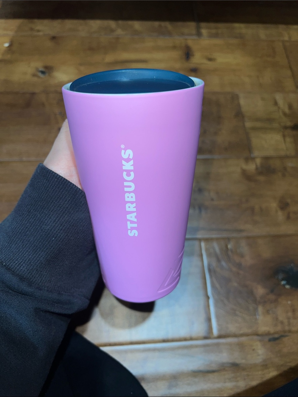 Starbucks Pink Matte Travel Cup with White Logo
